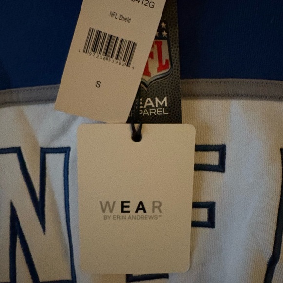 Women's NFL WEAR by Erin Andrews Dark Blue Quarter-Zip Jacket - Picture 5 of 8